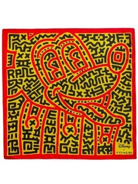 Limited Edition Coach X Keith Haring Silk Scarf